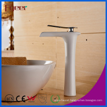 Fyeer Manufacturer White Paint Waterfall Brass Vessel Faucet